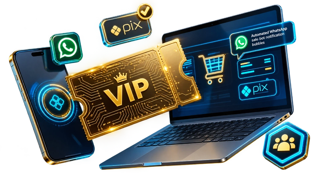 Voucher VIP Dourado, Notebook e Smartphone com Checkout e PIX - Combo MEI