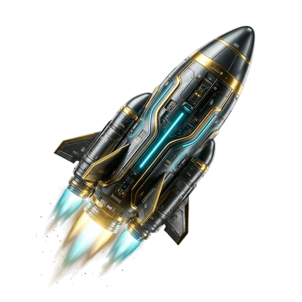 Foguete Espacial Cibernético 3D - LS Tecnologia & Gestão